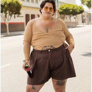 Big Bud Press Trouser Shorts - Espresso Brown - Medium